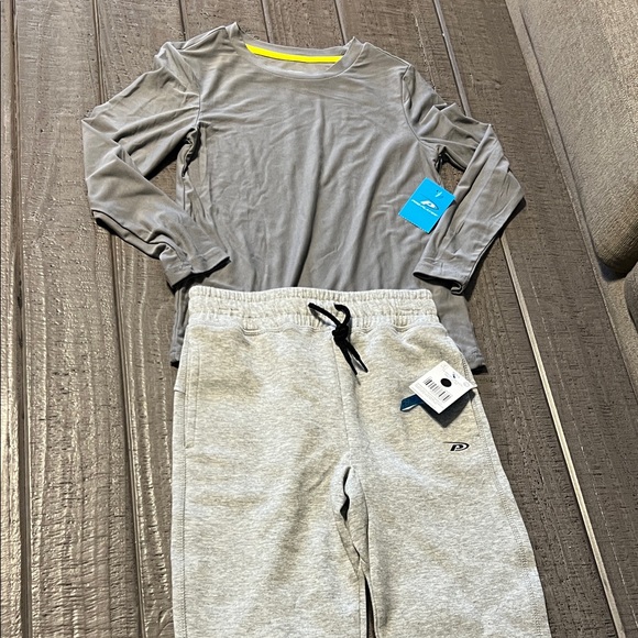 NWT  Boys 5/6   Pro Player Outfit  Gray Long Sleeve Shirt & Gray Jogger Pants. - Picture 1 of 8